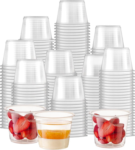 Fit Meal Prep 4 oz BPA Free Condiment Cups, No Lids, Stackable, Multi-Purpose, 250 Pack
