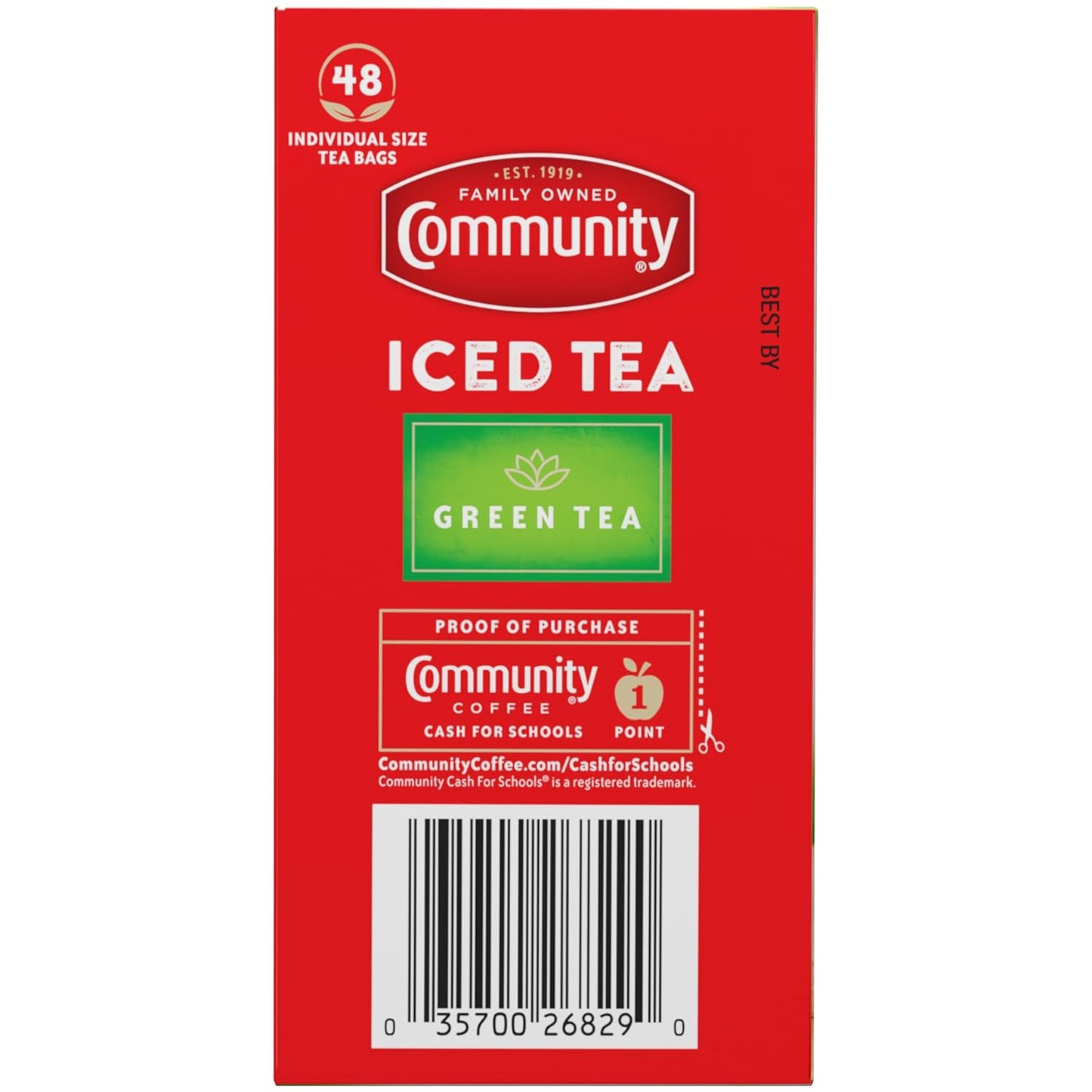 Community Coffee Green Tea Bags, Individual Size, 48 Count (Pack of 1)
