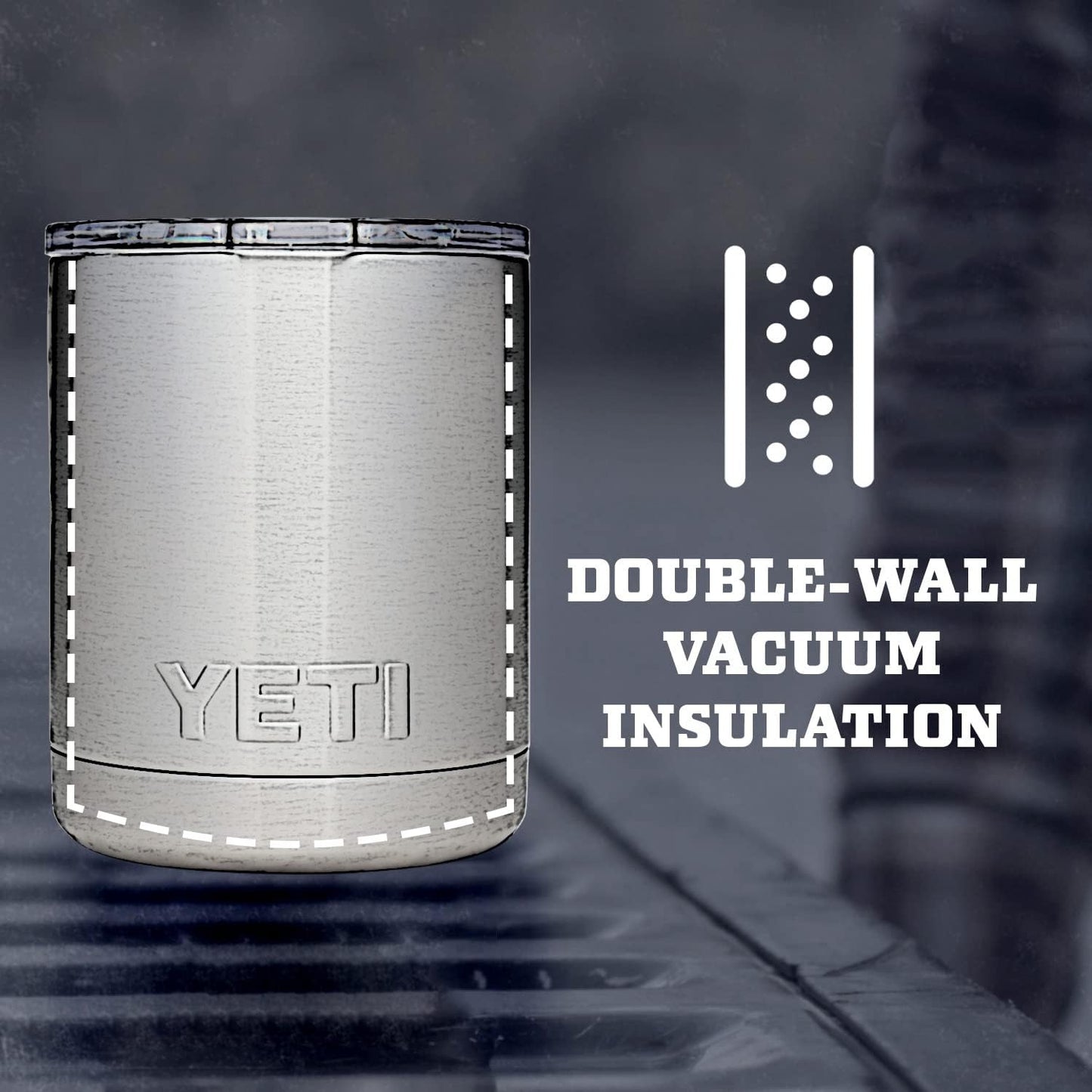 YETI Rambler 10 oz Lowball, Vacuum Insulated, Stainless Steel with MagSlider Lid