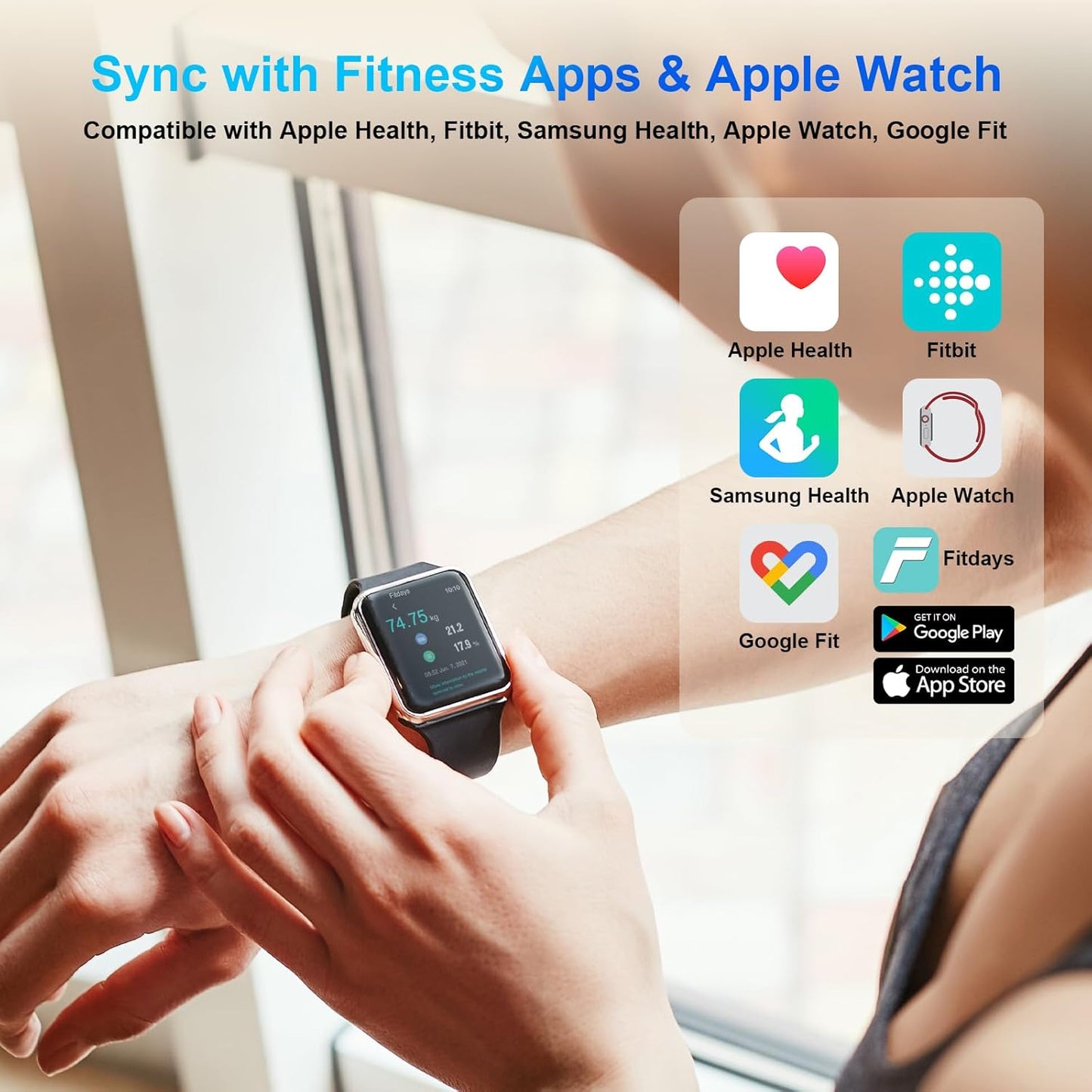 Healthkeep Body Fat Scale with Dual VA Displays and ITO Technology, 16 Body Datas with Heart Rate, Smart Weight Scale Compatible with iOS & Android, Max 400lb/180kg, Sliver