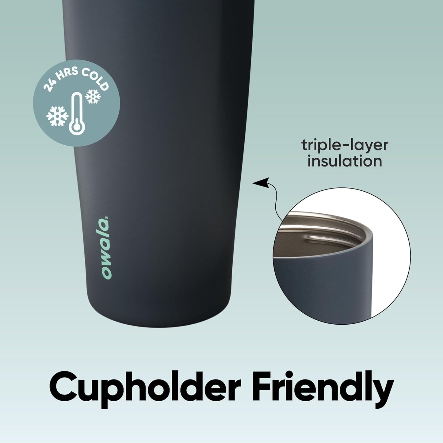 Owala FreeSip Sway Insulated Stainless Steel Water Bottle with Two-Way Spout, Built-In Straw and Bucket Handle, Made for Travel, School, and Sports, 40oz, BPA Free, Leak Proof, Foggy Tide