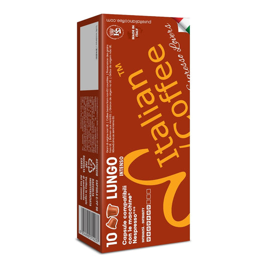 Italian Coffee for Espresso Lovers capsules compatible with Nespresso Original Line machines (Lungo Regular, 400 Count (Pack of 1))