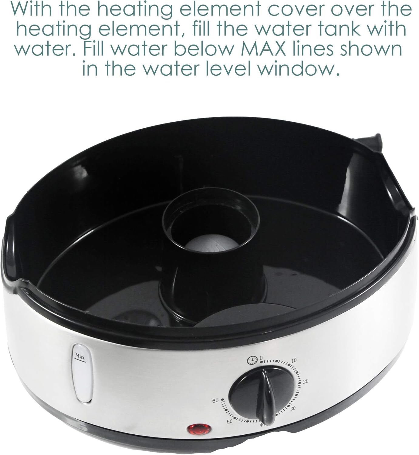 Elite Gourmet Maxi-Matic Electric Food Vegetable Steamer with BPA-Free 3 Tier Stackable, Nested Basket Trays, Auto Shut-off 60-min Timer, 800W, 9 Quart, Stainless Steel