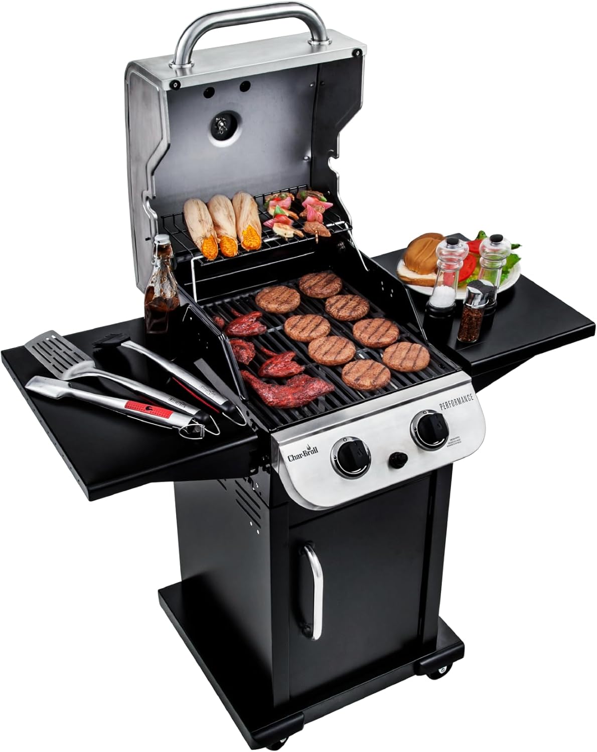 Char-Broil Performance Series Convective 2-Burner Cabinet Propane Gas Stainless Steel Grill - 463673519P1