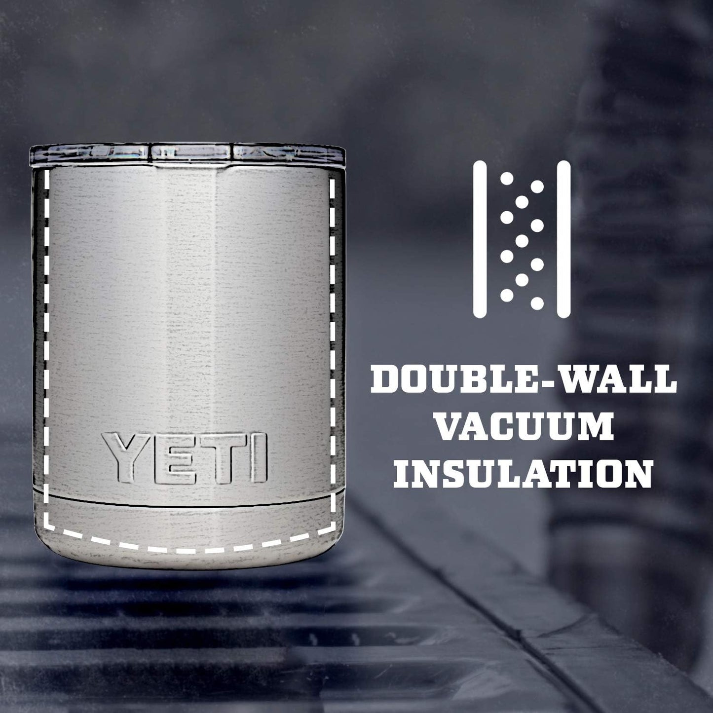 YETI Rambler 10 oz Lowball, Vacuum Insulated, Stainless Steel with MagSlider Lid