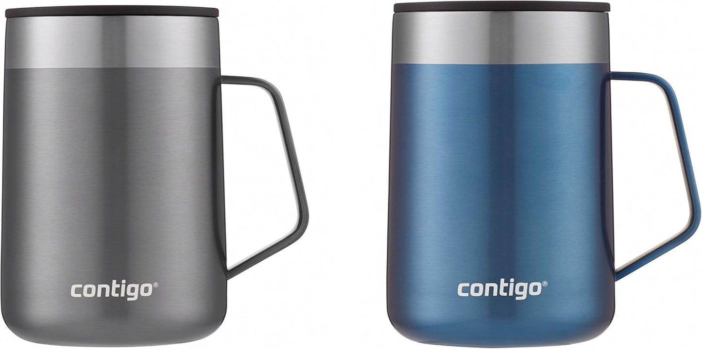 Contigo Byron 2-Pack Stainless Steel Travel Mug Bundle Streeterville Stainless Steel Travel Mug