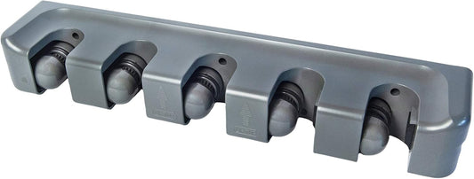 Evriholder Magic Holder, 5-Position Broom and Mop Holder, Tool Organizer, Easy Install, Household Organization, Gray