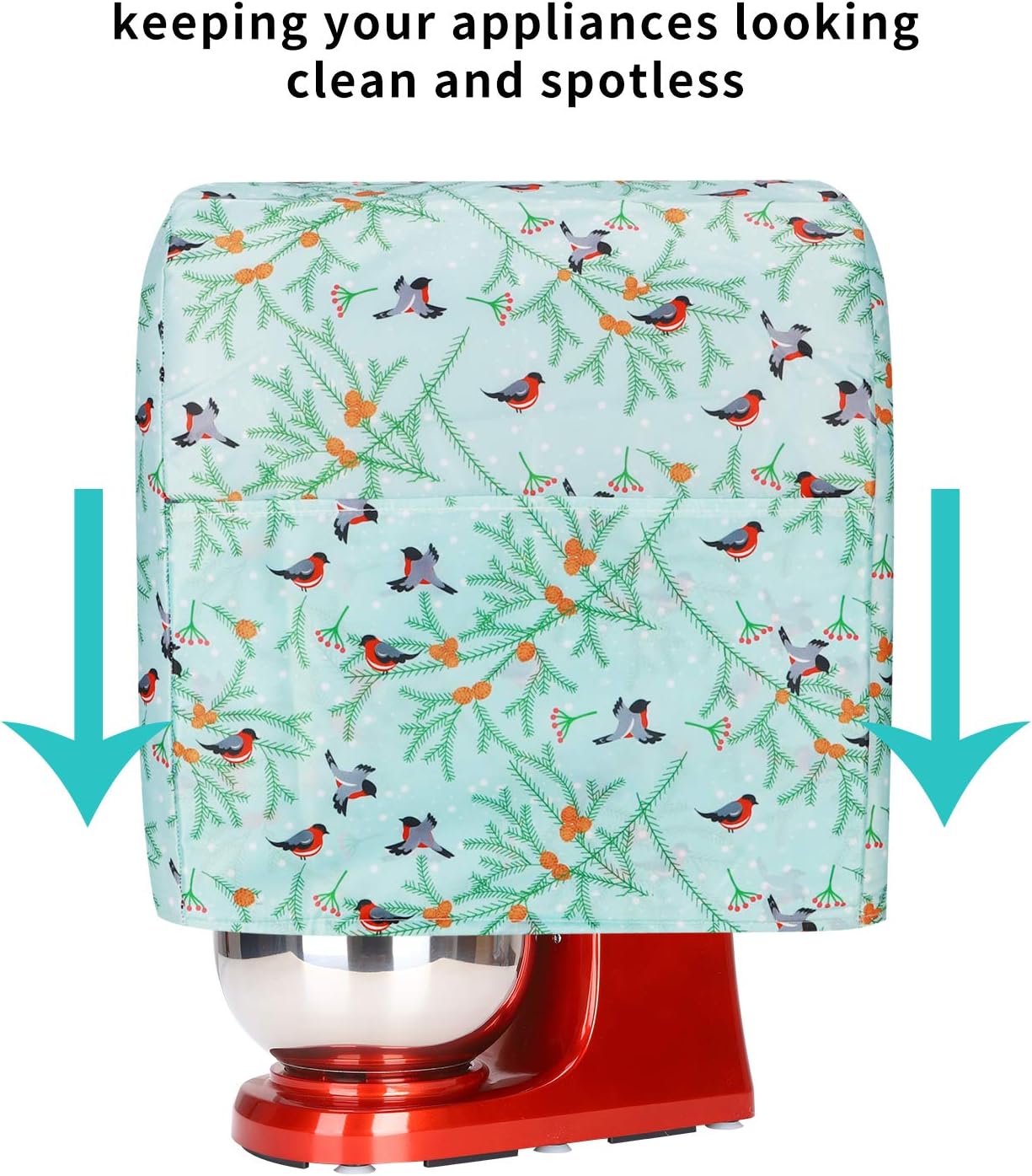 Kitchen Aid Mixer Cover Compatible with 6-8 Quarts Kitchen Aid/Hamilton Stand Mixer/Tilt Head & Bowl Lift Model,Bird Print Mixer Cover Pioneer Woman Kitchen Accessories,Kitchen Aid Mixer Accessories