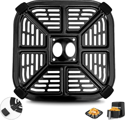 Air fryer Replacement Parts for BLACK+DECKER Purify 2QT Air Fryer, 6.3’’×6.3’’ Air Fryer Grill Pan Grill Plate Crisper Plate Accessories Tray Rack