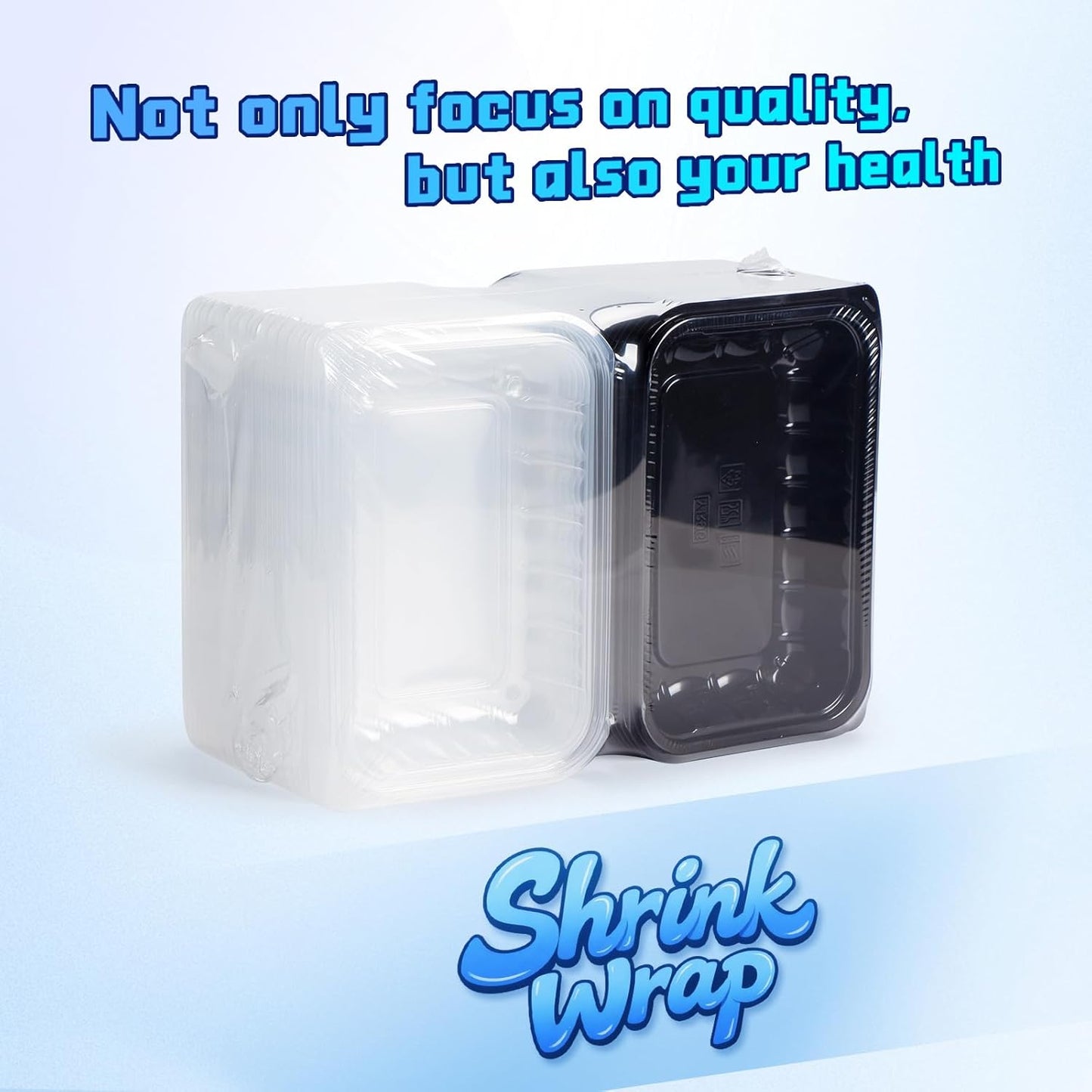 YANGRUI Food Containers 9x6 Inch 27 oz 30 Pack - Anti Fog Clear Lid for Display | BPA Free PP Plastic | Reusable Heavy Duty Freezer & Microwave Safe | Shrink-Wrap Freshness Bakery Takeout Container