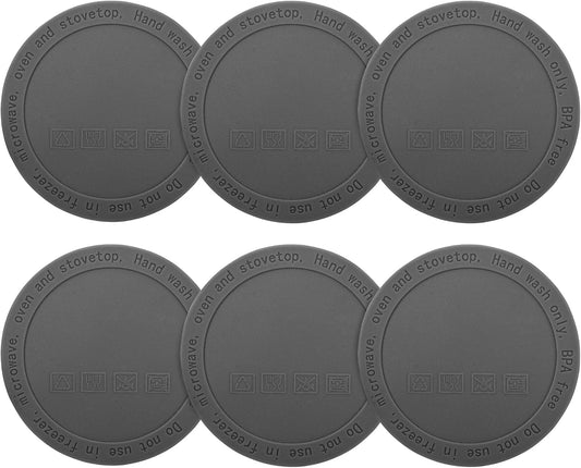 Silicone Bottom Protector for The Bottom of Mugs and Other Containers with a Bottom Diameter of 2.75" 70 mm,Multi-Use Non-Slip Mat(6 Pack)