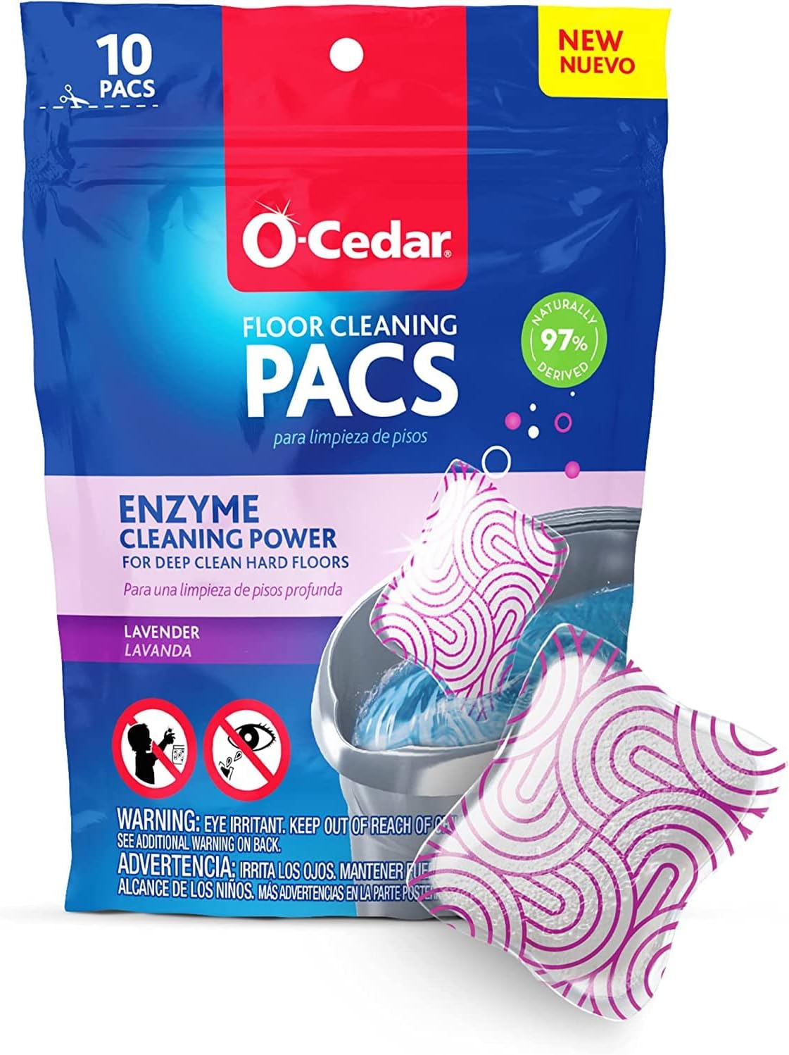 O-Cedar EasyWring Microfiber Spin Mop and Bucket Cleaning System + Lavender Pac (Variety Pack)
