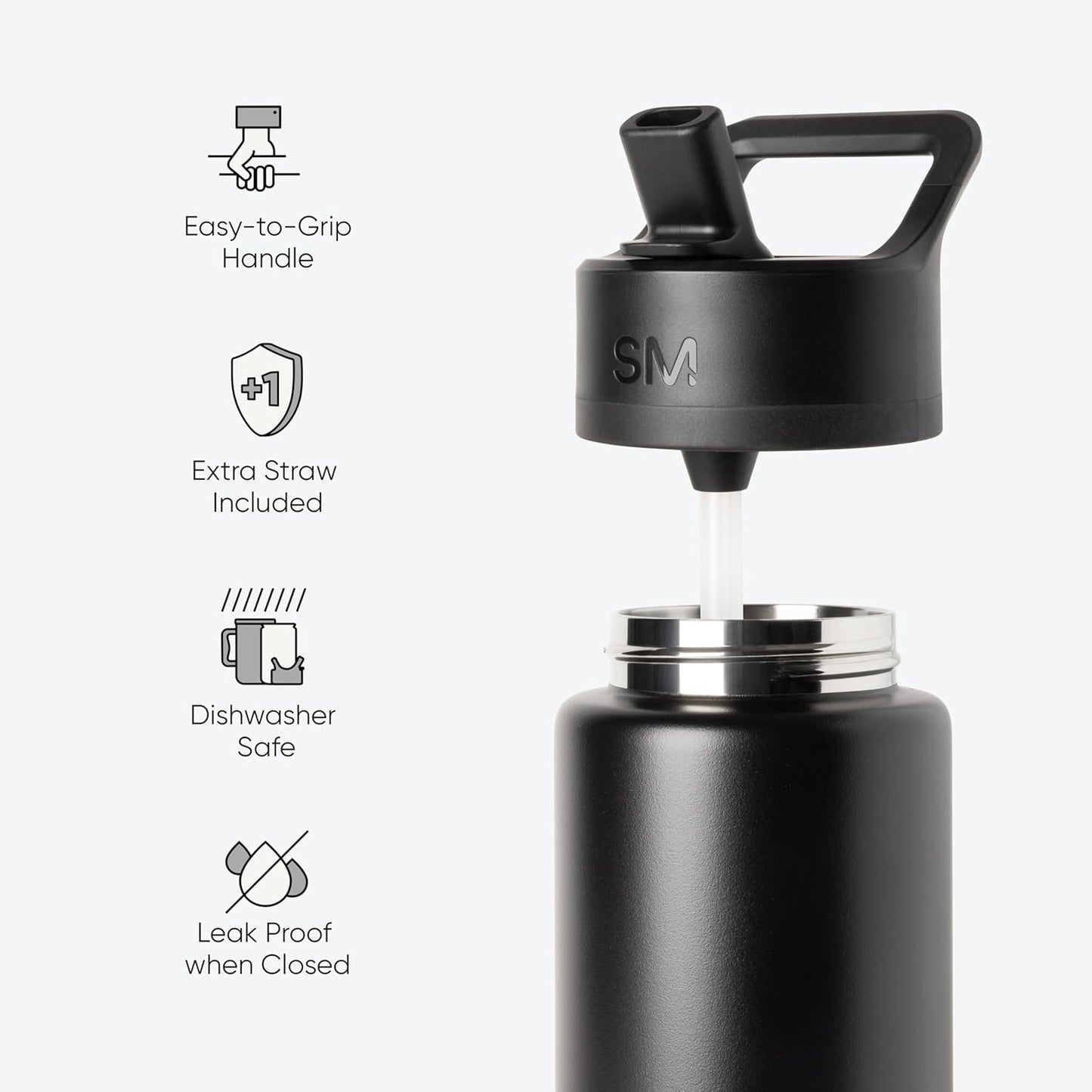 Simple Modern Kids Summit Water Bottle with Straw Lid | 14oz Stainless Steel Cup Insulated Tumbler for Toddlers, School | Wheels Up