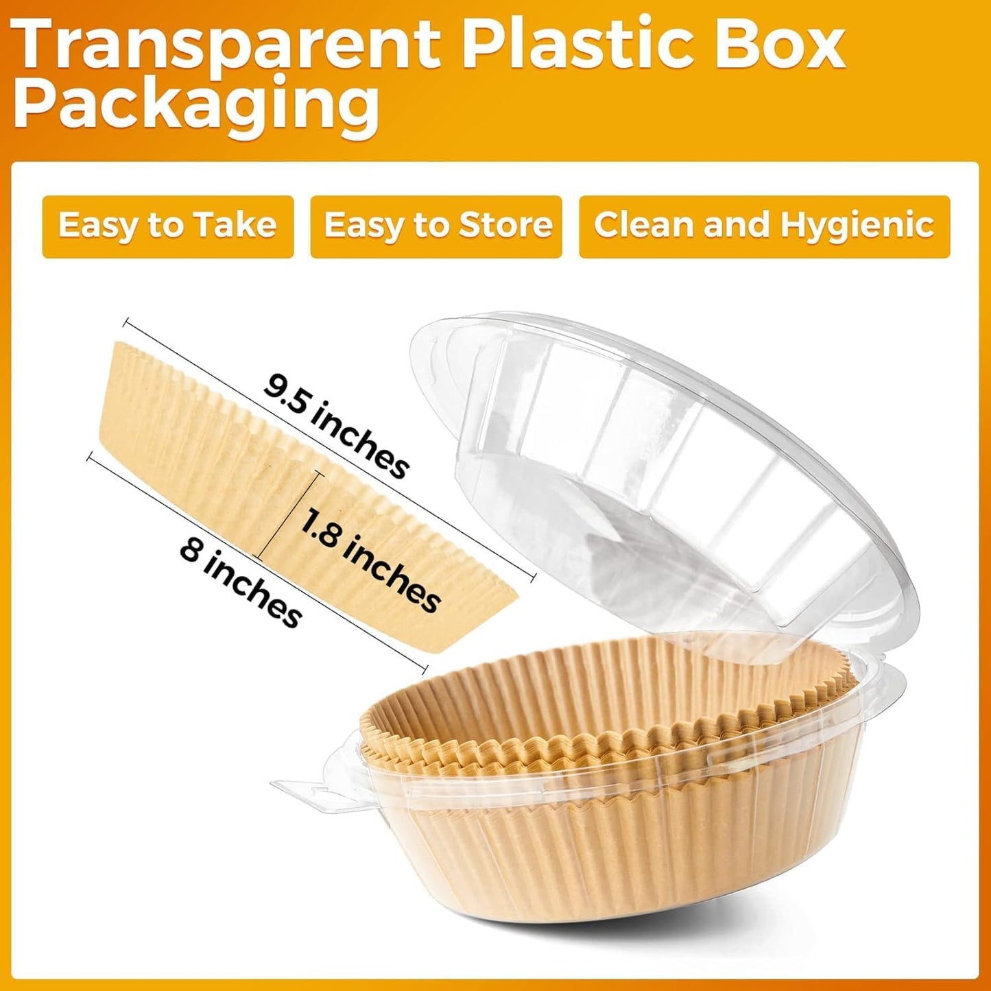 1000 Pcs Air Fryer Paper Liners, 8" Round Air Fryer Liners Disposable, Heavy-Duty Parchment Paper for 5-8 qt Airfryer Basket, Non-Stick & Grease-Proof Baking Liner for Oven Pan