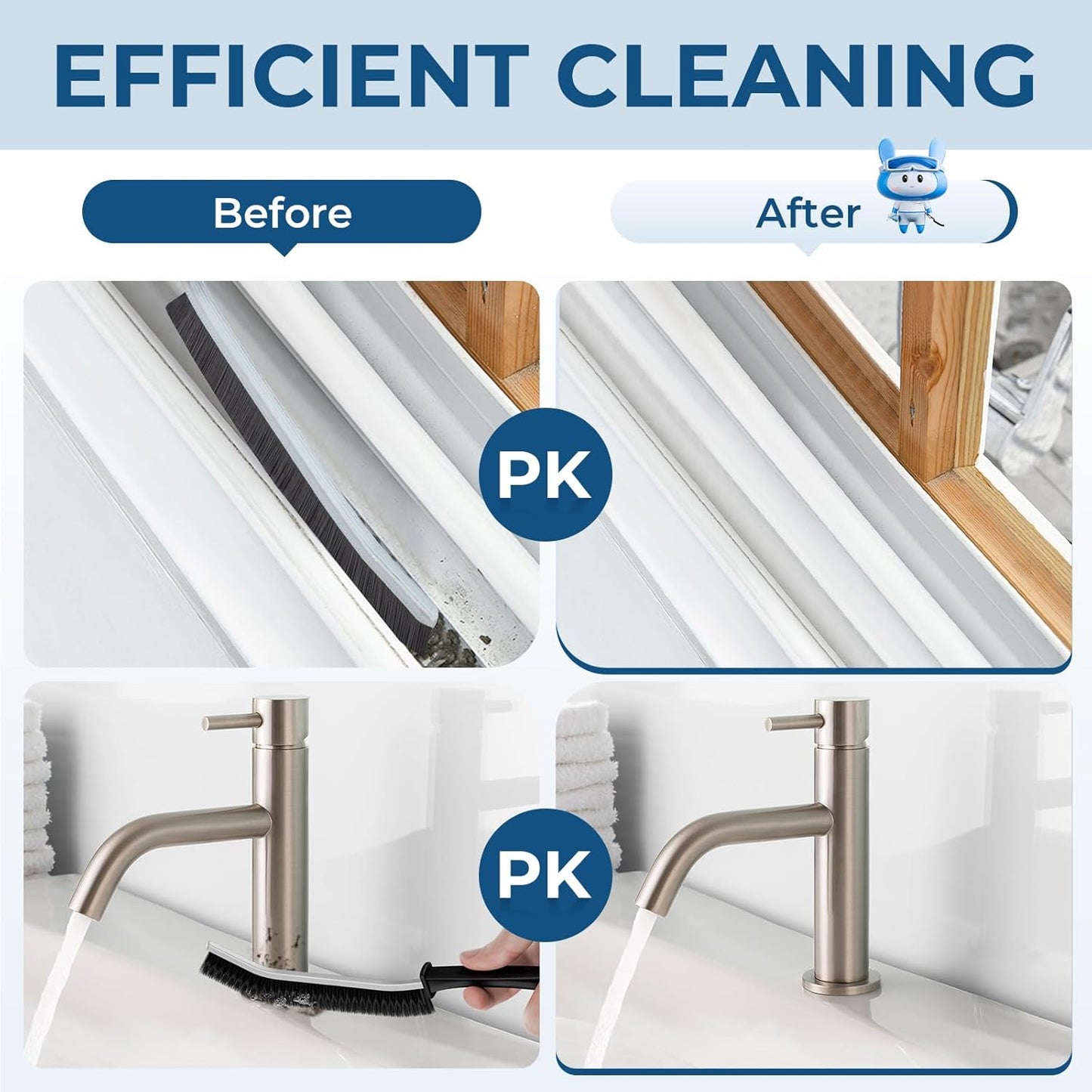 Crevice Cleaning Brushes, Scrub Brush for Hard to Reach Small Space, Home Essentials, Cleaning Supplies, Cleaning Tools for Household Use, Bathroom, Shower, Kitchen, Window, Toilet (3, Black)