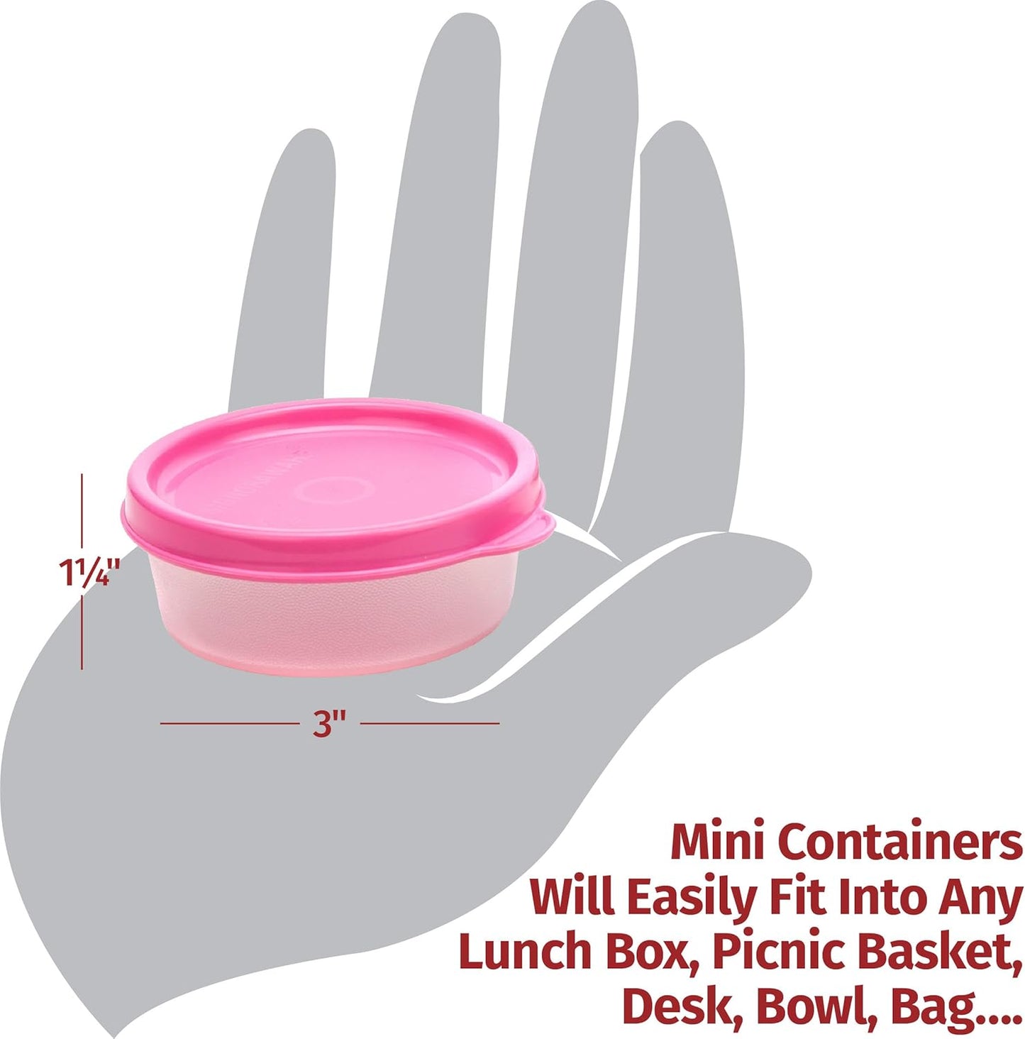 SIGNORA WARE Condiment Containers with Lids- 6 pk. 2.3 oz.Salad Dressing to go Small Food Storage Containers- Sauce Cups Leak proof Reusable Plastic BPA free for Lunch Box Picnic Travel