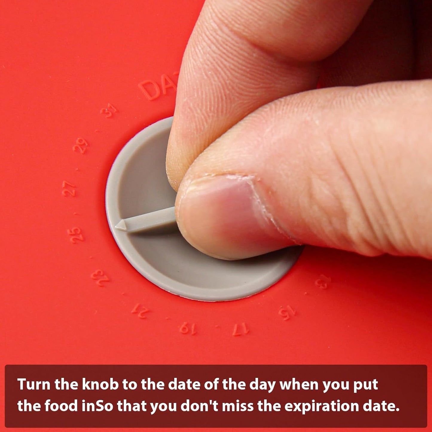 Replacement Lids for Pyrex 7201-PC 4 Cup, Silicone Round Storage Cover Lid for Anchor Hocking Glass Bowl 2 Pack with Date Mark Red