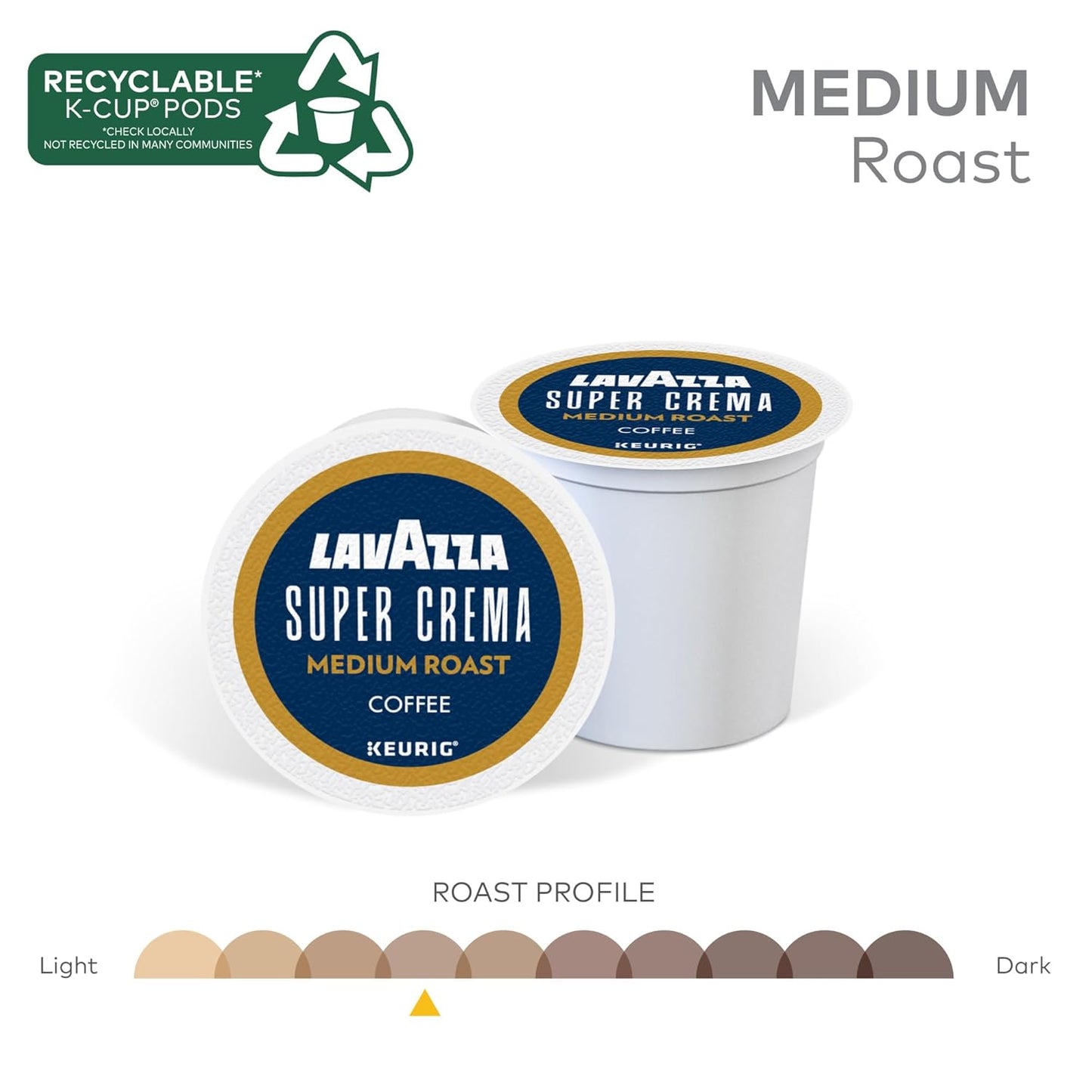 Lavazza Super Crema, Single Serve Keurig® K-Cup® Pods, Medium Espresso Roast Coffee, 96-Count Box