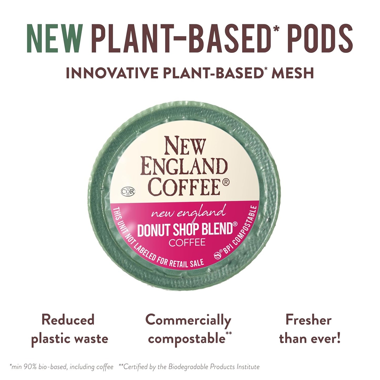 New England Coffee New England Donut Shop Blend Light Roast K-Cup Pods 12 ct. Box (Pack of 6)
