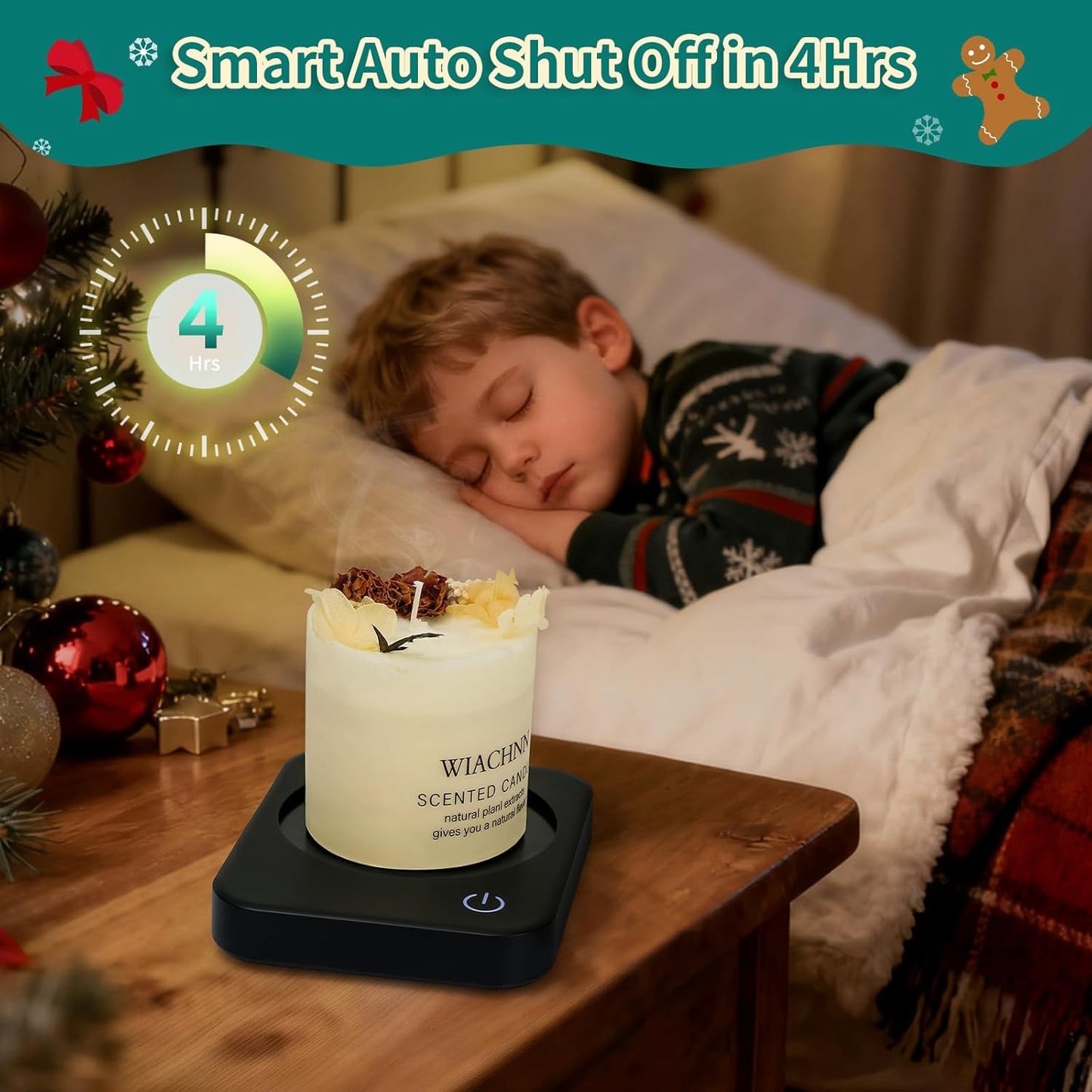 VOBAGA Coffee Mug Warmer for Desk with Auto Shut Off & 3-Temp Settings, Coffee Cup Warmer with Smart Safety Alert Home Office Accessory, Perfect for Coffee, Tea, Milk