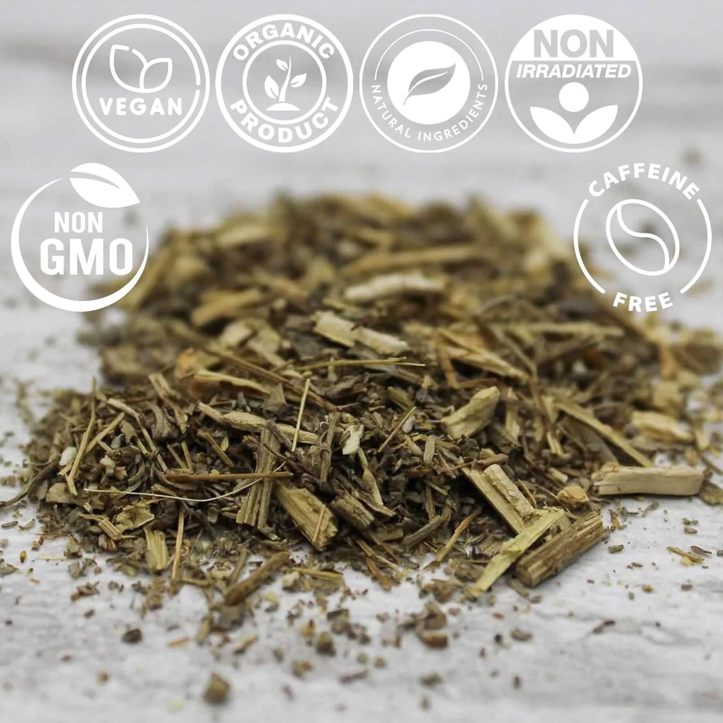 Cure wid Pure Organic Wormwood Herb Dried Cut & Sifted 4oz/114g - Artemisia Absinthium - Non-GMO,Preservative & Additives Free Wormwood Tea In Eco Friendly Resealable Pouch Traditional Herbal Remedy