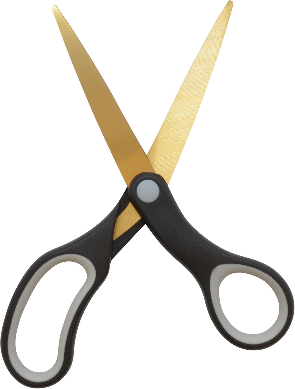 Westcott 55847 8-Inch Titanium-Bonded Scissors For Office and Home, Black/Gold, 2 Pack