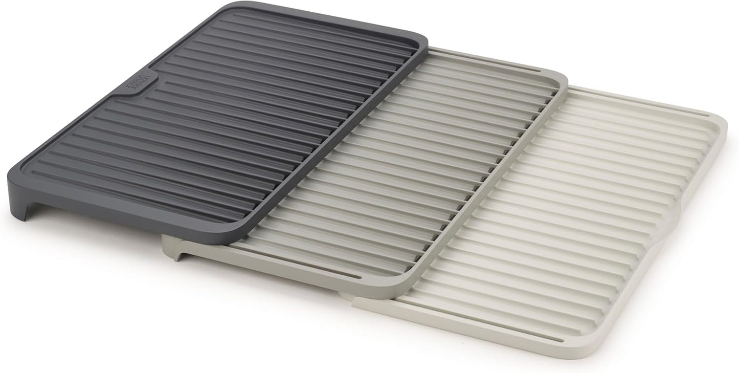 Joseph Joseph Tier Expandable Draining Board, Dish Rack Drainer, Plastic, Grey