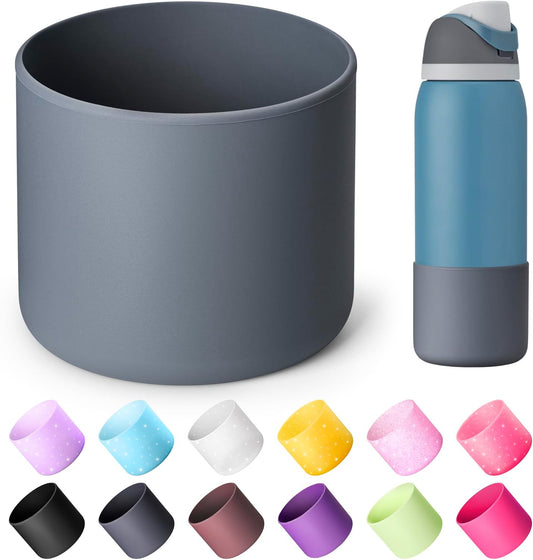 Silicone Boot for Owala 40 oz Water Bottles, Anti-Slip Protective Sleeve for Twist & FreeSip & Flip Insulated Bottles, Boot Bottom Base (Grey)