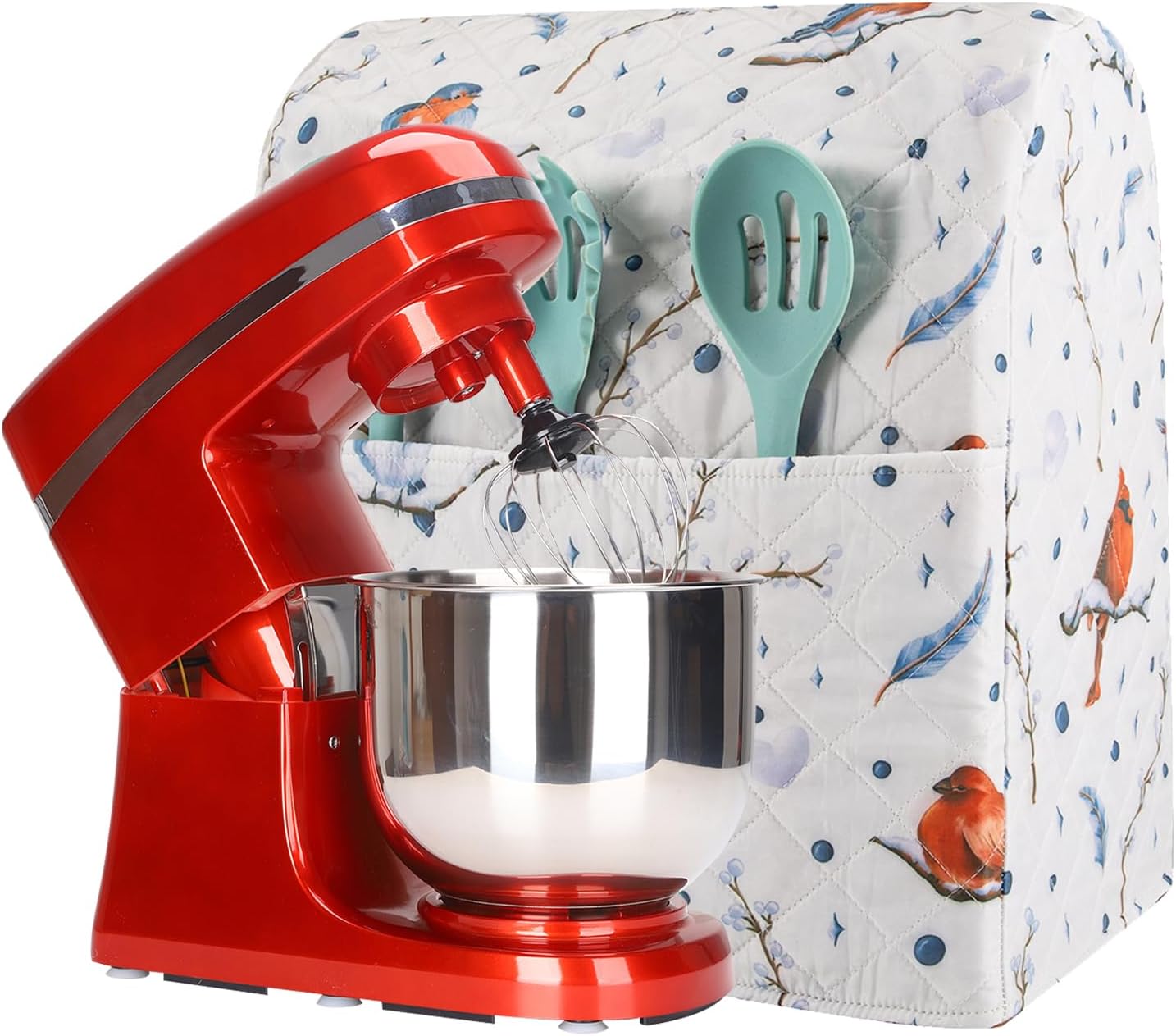 Kitchen Aid Mixer Cover Compatible with 6-8 Quarts Kitchen Aid/Hamilton Stand Mixer/Tilt Head & Bowl Lift Model,Flower Print Mixer Cover Pioneer Woman Kitchen Accessories,Kitchen Aid Mixer Accessories