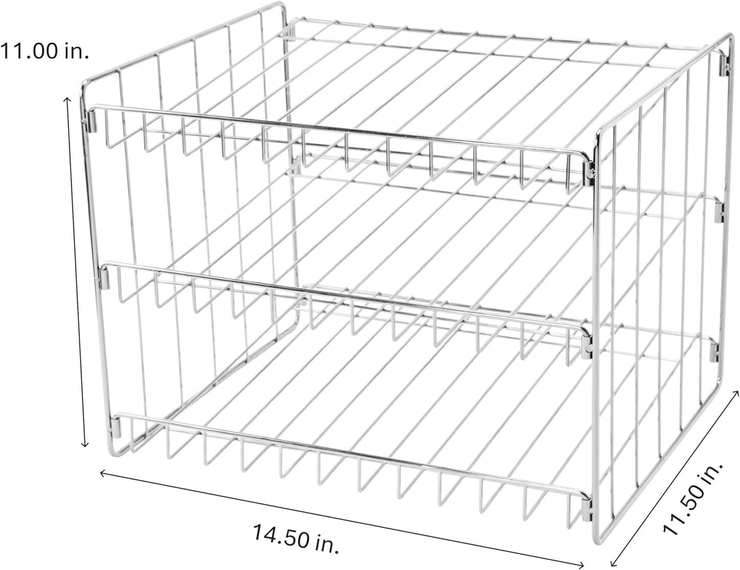 Kitchen Details 3 Tier Can Organizer | Canned Food Storage Rack | Kitchen Cabinet and Pantry Organization | Holds 36 Cans | Space Saving | Chrome