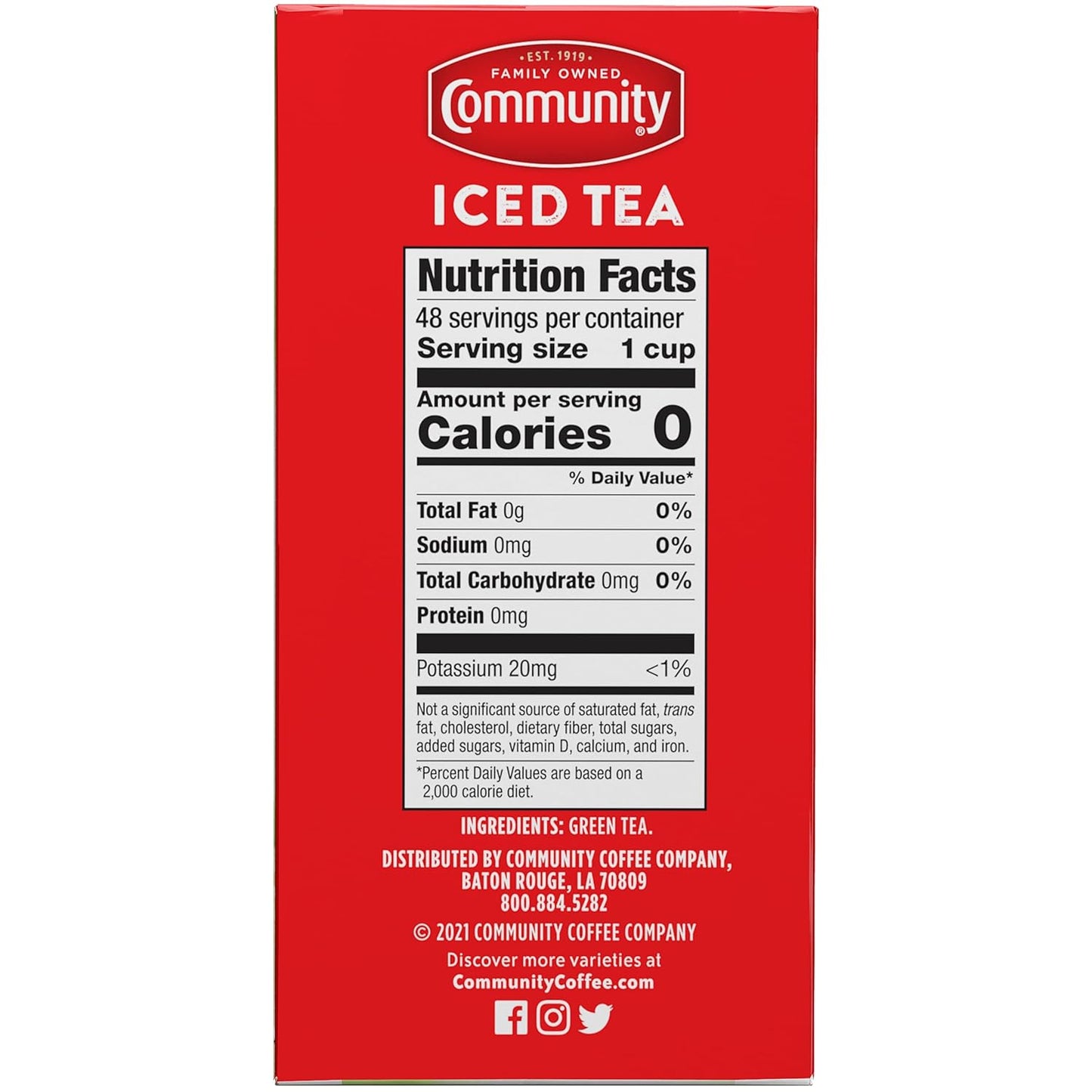 Community Coffee Green Tea, 576 Individual Size Tea Bags, 48 Count (Pack of 12)