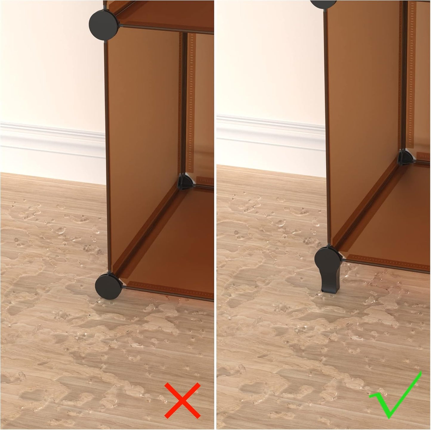 HOMIDEC Closet Organizer, 12-Cube Closet Organizers and Storage, Cube Storage Organizer for Kids, Closet, Bedroom, Bathroom, Office, Brown