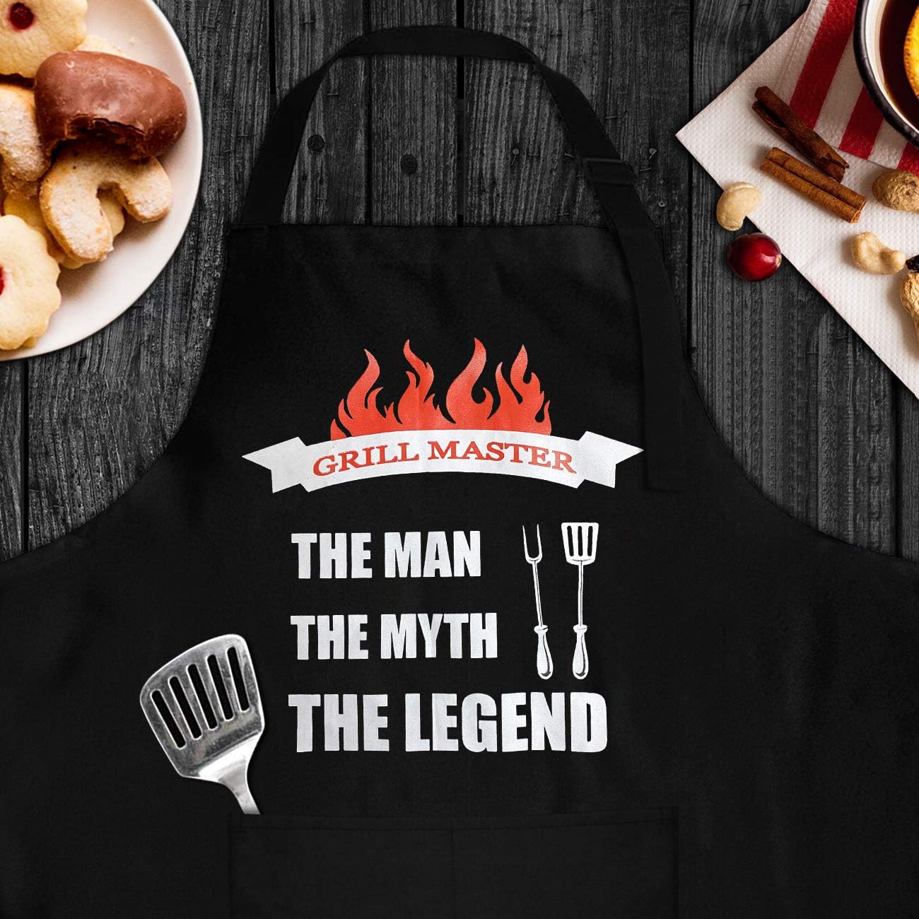 Aprons for Men, Mens Apron, Funny Aprons for Men, Adjustable Neck Strap Waterproof and OilProof Best for Grilling, Husband Birthday Gift, Gifts for Husband, Father's Day Gifts for Dad.