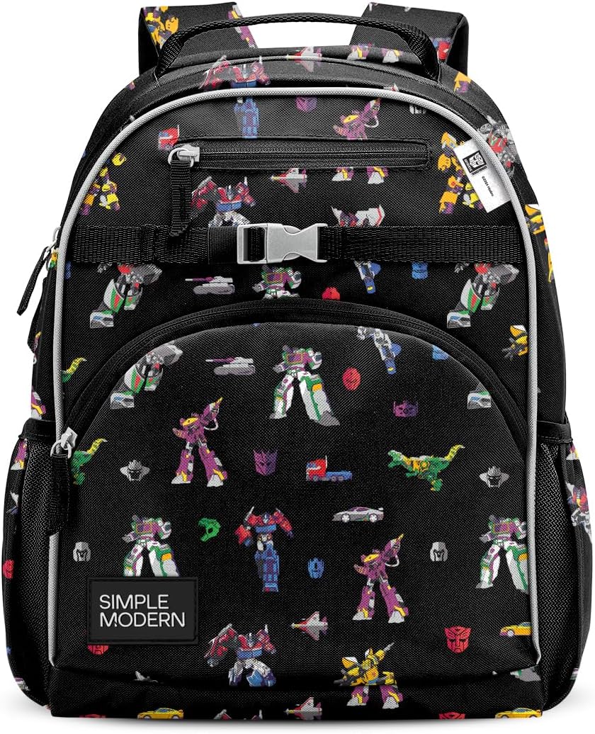 Simple Modern Medium Transformer Toddler Backpack for School Girls and Boys | Kindergarten Elementary Kids Backpack | Fletcher Collection | Kids - 15" tall | Block Nation