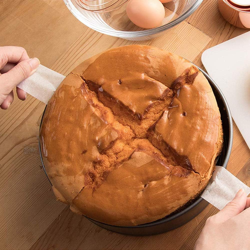 100 PCS Precut Circle Cake Pan Liners Rounds, 9 Inch Non Stick Parchment Paper Sheets for Baking Cakes,Dutch Oven, Air Fryer with Easy Lift Tabs (White)