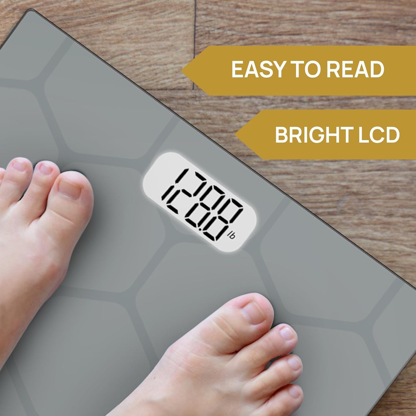 INEVIFIT Bathroom Scale, Highly Accurate Digital Bathroom Body Scale, Measures Weight up to 400 lbs. Includes Batteries