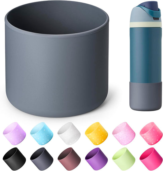 Silicone Boot for Owala 24 oz Water Bottles, Anti-Slip Protective Sleeve Bottom Protector for Owala Twist & FreeSip & Flip Stainless Steel Water Bottle (Grey)