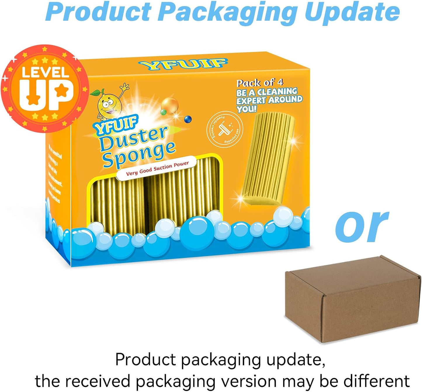 4 Pack Damp Clean Duster Sponge, Magic Sponge Eraser for Household Cleaning, Reusable Dusters Cleaning Supplies for Housekeeping, Dish, Blinds, Glass, Baseboards,Window Track Grooves and Faucets