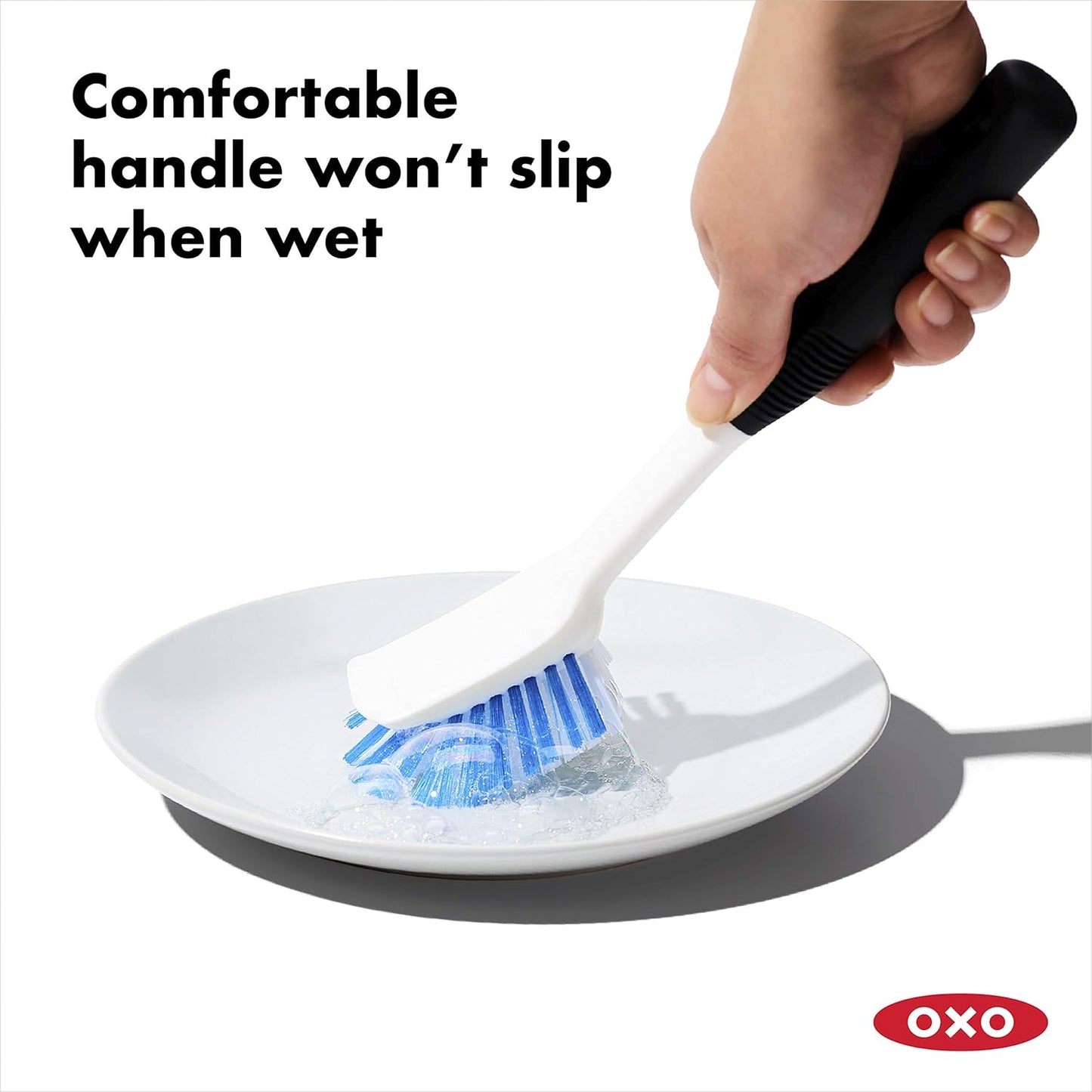 OXO Good Grips Dish Brush, White/Black (Pack of 2)