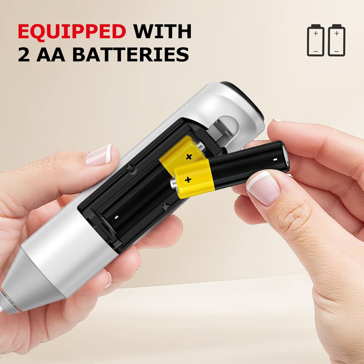 Bonsenkitchen Milk Frother Hanheld with Stand, Electric Coffee Frother, Portable Hand Frother Wand Drink Mixer for Matcha Lattes Cappuccino, Kitchen Gifts (Battery Included)