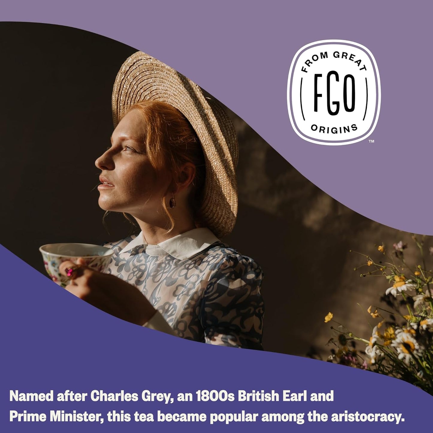 FGO Organic Earl Grey Black Tea, 16 Ounce Loose Leaf Bulk Resealable Bag, 16oz, Packaging May Vary (Pack of 1)