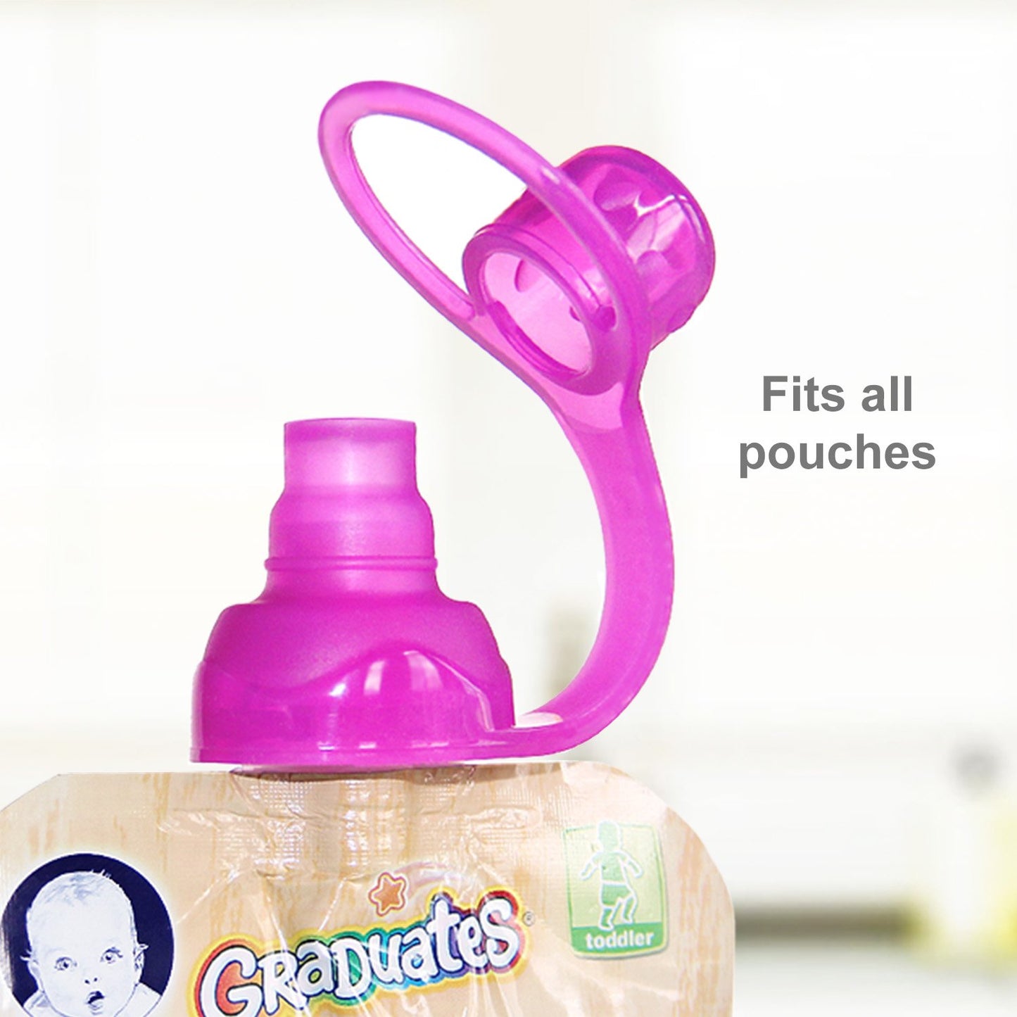 ChooMee SoftSip Food Pouch Tops | Red Purple + White Travel case | Prevent Spills and Protect Childs Mouth