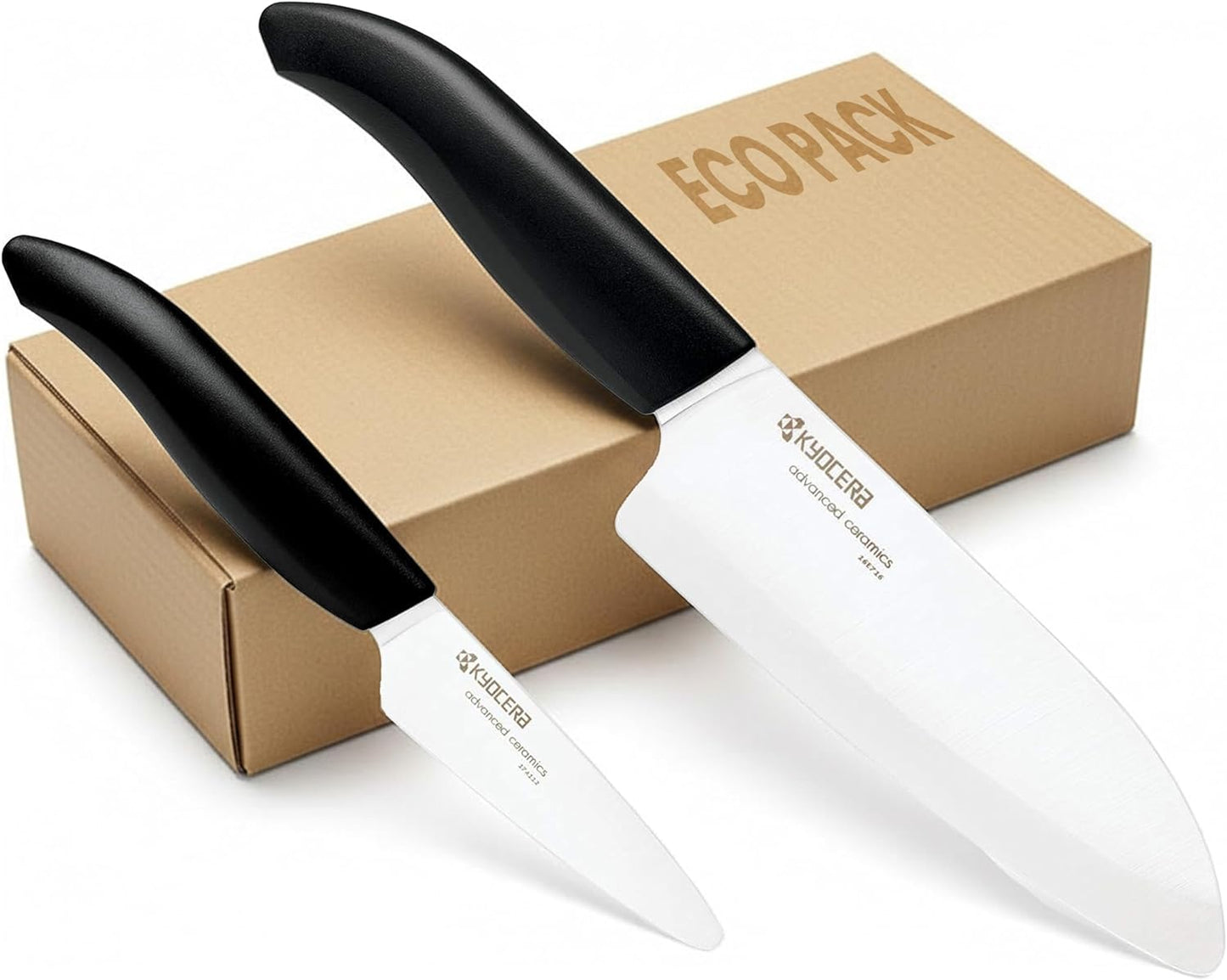 KYOCERA 2-Piece Ceramic Knife Set 5.5" Santoku and 3" Paring Knife
