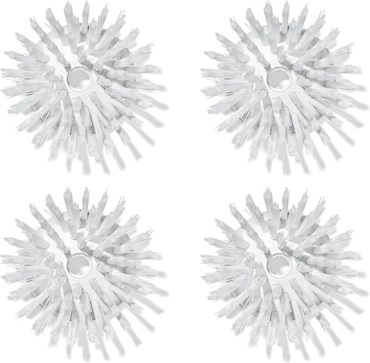 OXO Good Grips Soap Dispensing Palm Brush Refills – 4-Pack, Brush Head Replacement, Dish Brush Head Replacement, Scrub Brush Replacement Heads, Dispense soap on Demand