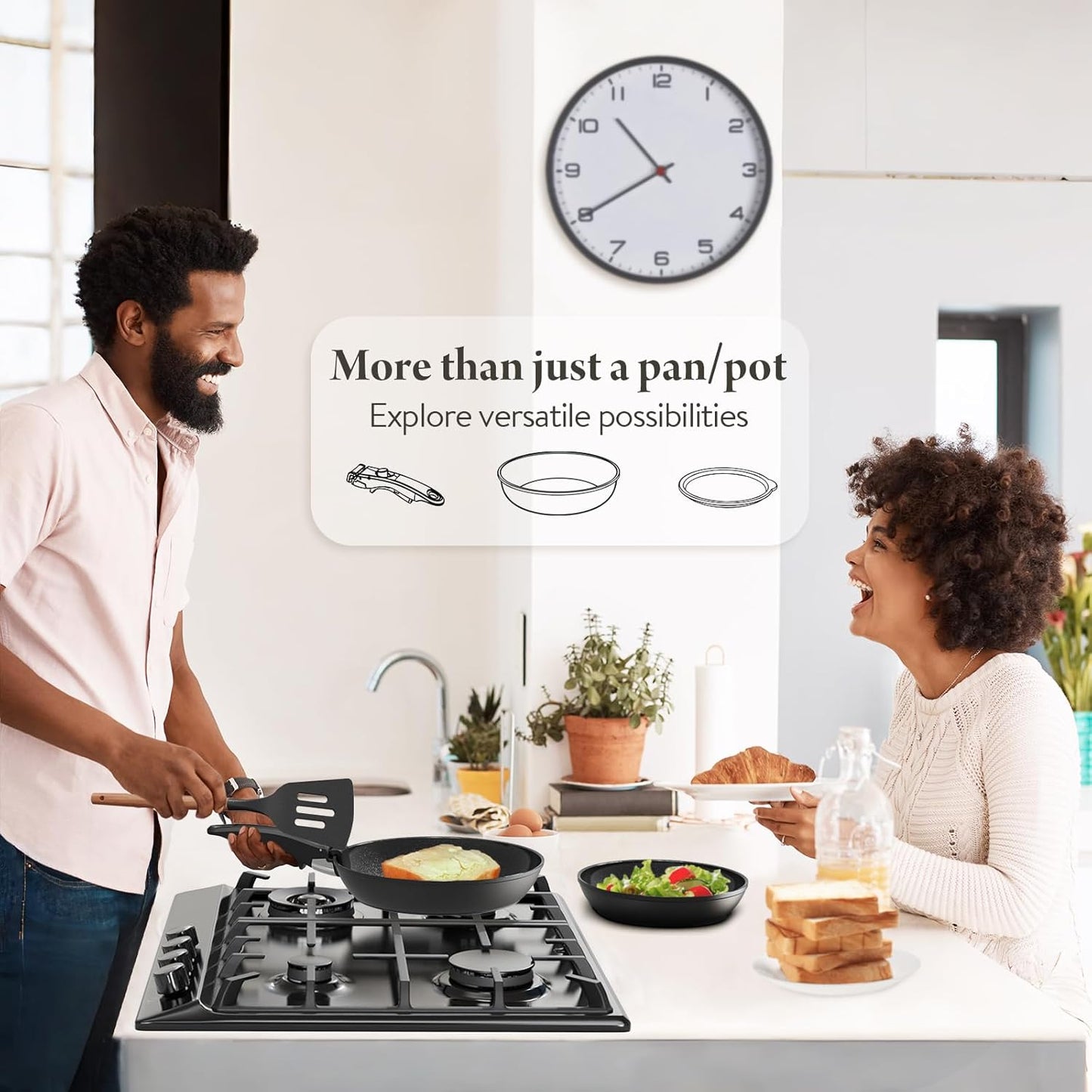 19 Pcs Pots and Pans Set Non Stick Ceramic Cookware Set with Removable Handles, Non Toxic Induction Kitchen Cookware Sets RV Cookware,Dishwasher/Oven Safe PFAS/PTFE/PFOA Free Cream White