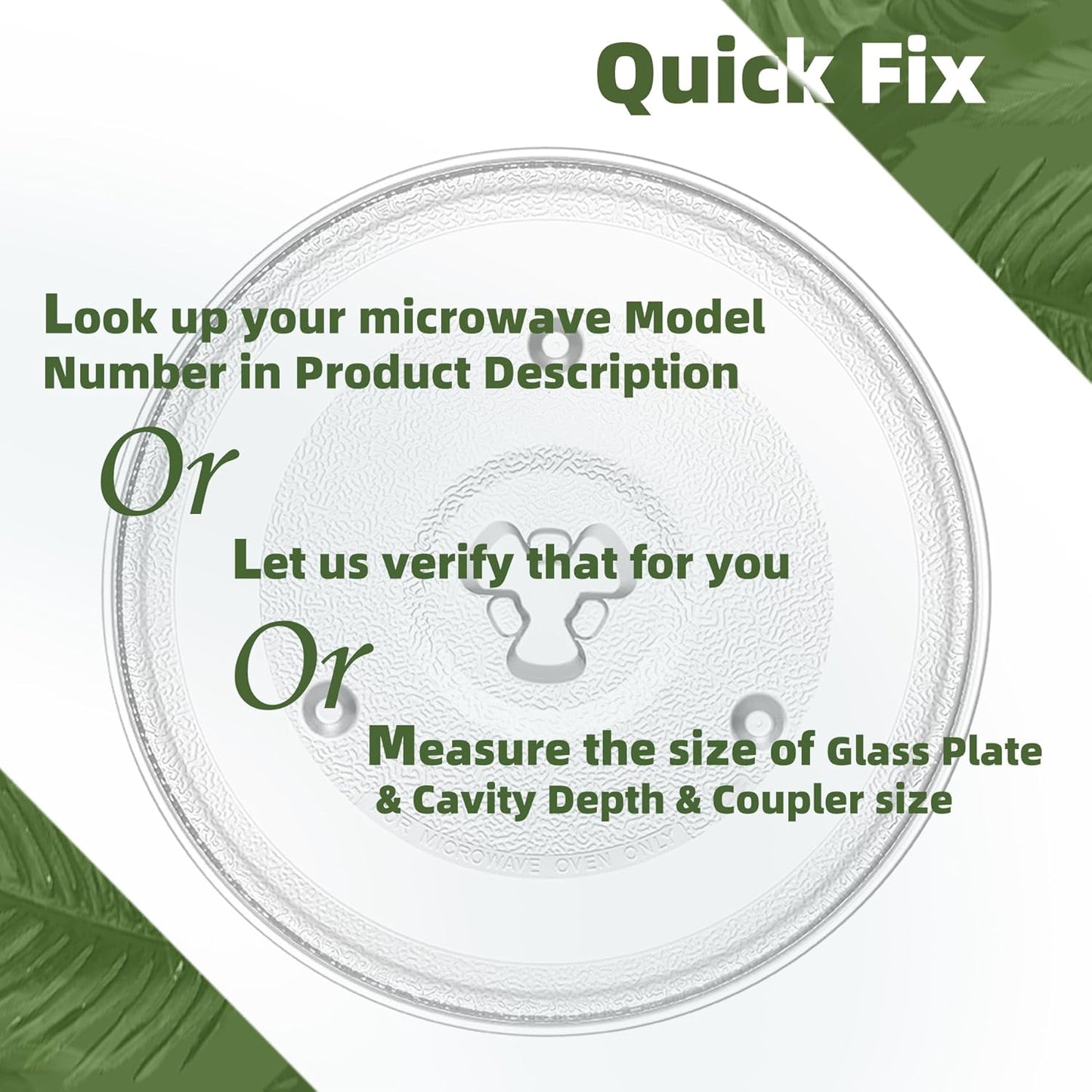 10.5" Microwave Turntable Compatible with Emerson 252100500497, 10 1/2 inch Replacement Microwave Glass Plate for Hamilton Beach, Oster MP-P23