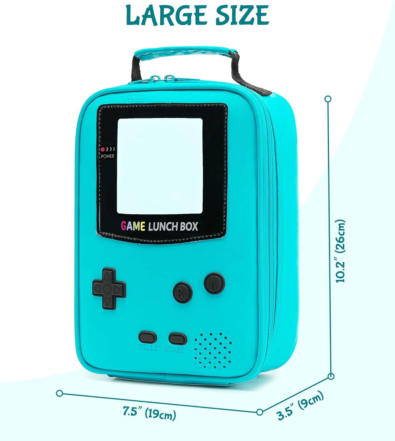 Boy Lunch Box,Kids Lunch Bag Insulated Leather Game Lunch Box for School Thermal Meal Cooler Lunch Boxes for Boy Girl Kid Toddler Teen