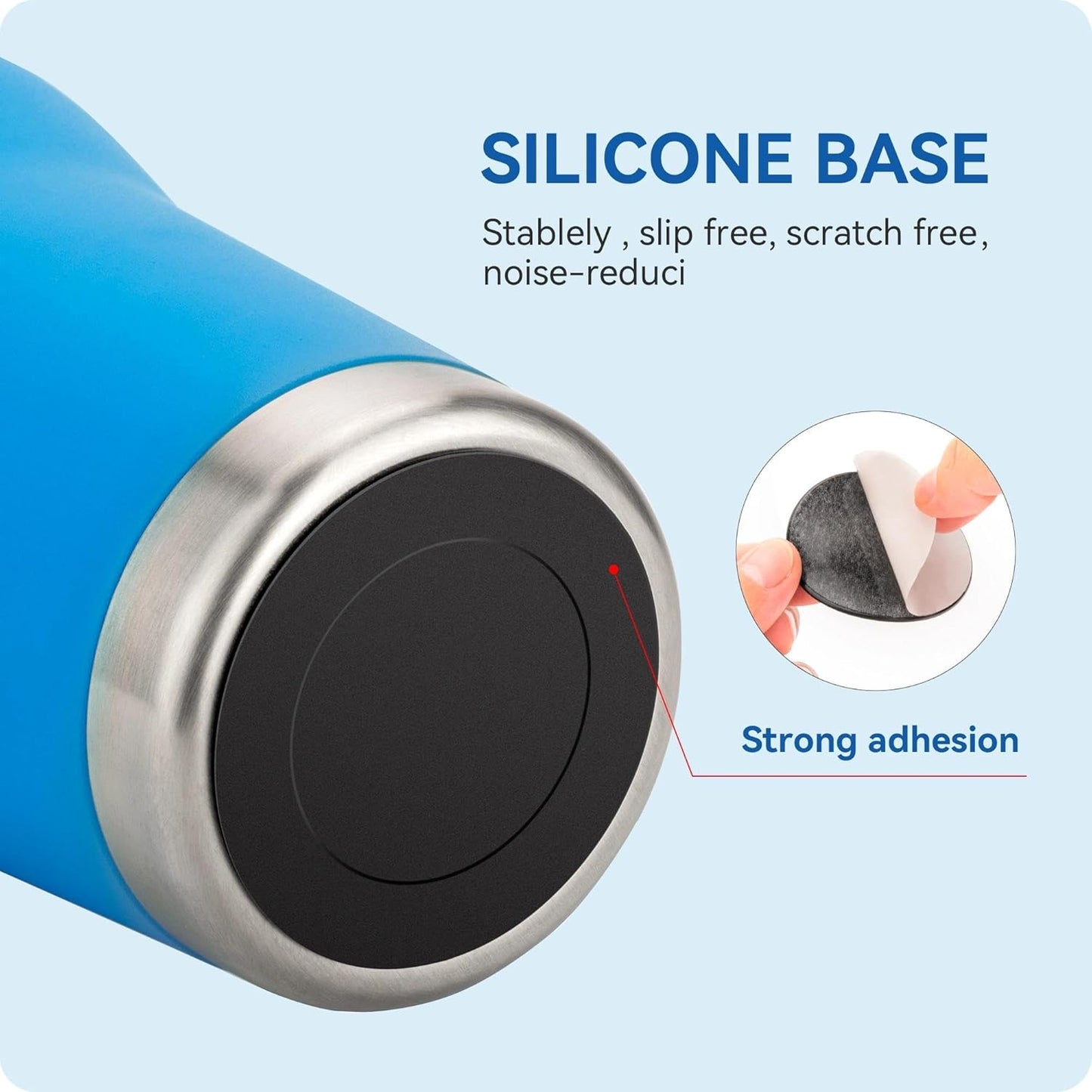 Silicone Bottom Protector for The Bottom of Mugs and Other Containers with a Bottom Diameter of 2.75" 70 mm,Multi-Use Non-Slip Mat(6 Pack)