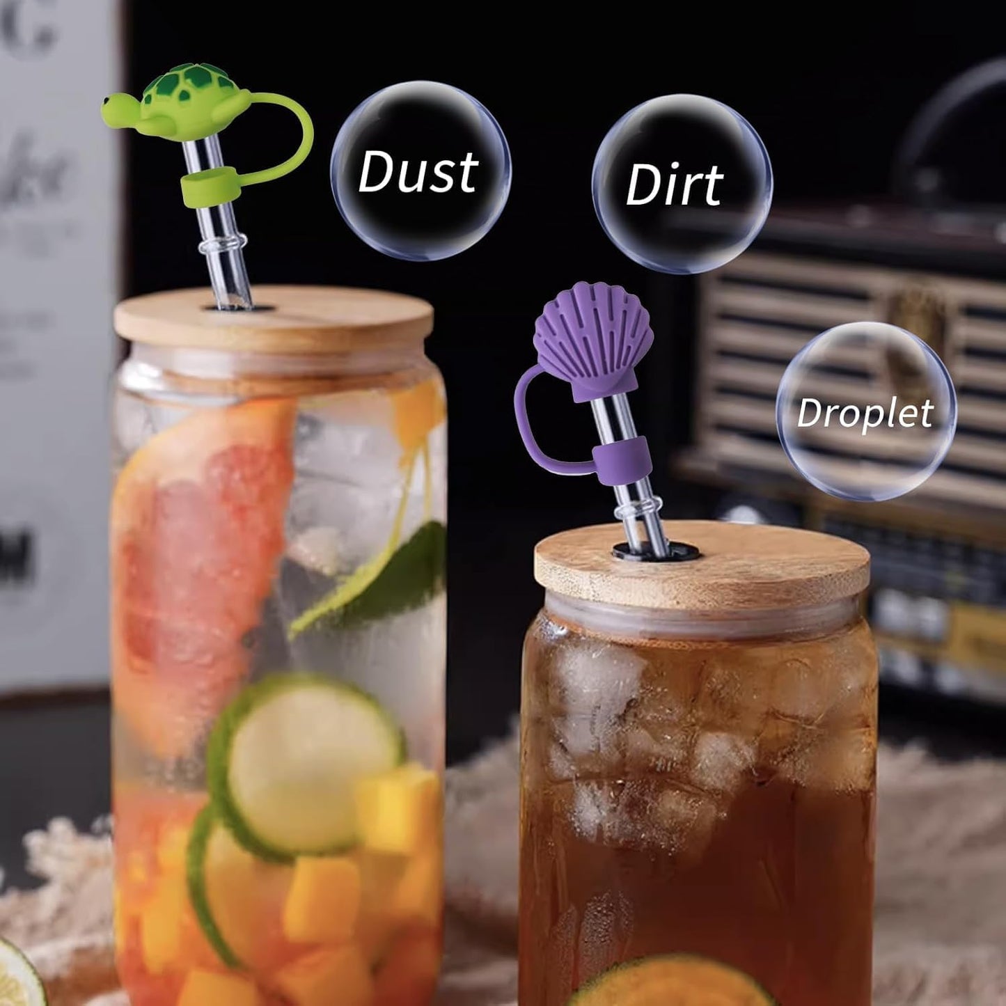 Customized Your 5Pcs Straw Topper for Stanley/Owala/Brumate/Hydro 10mm/0.39inch Diameter Straws