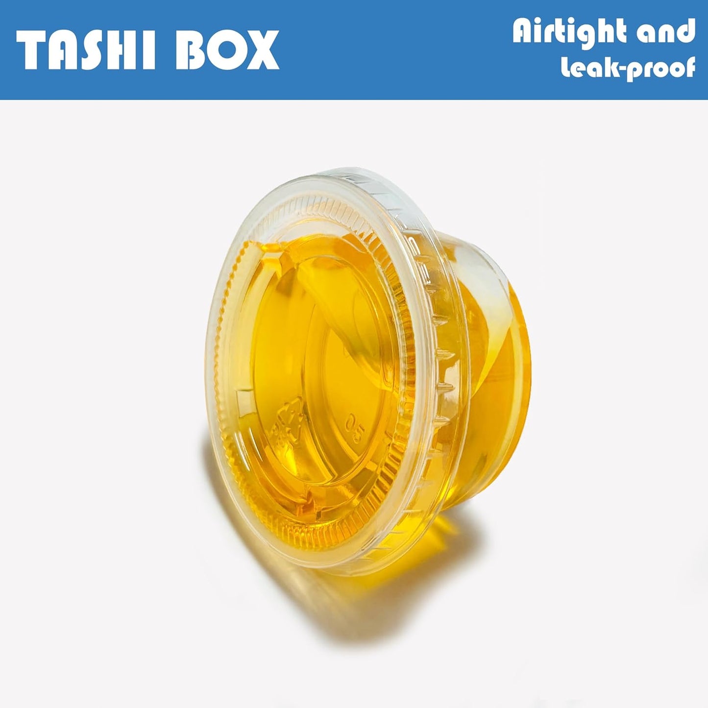 TashiBox Plastic Portion Cups with Lids [2 Ounce, 200 Sets] Disposable Plastic Cups for Meal Prep, Salad Dressing, Jellos Shot Cups, Souffle Cups, Condiment & Dipping Sauce Cups